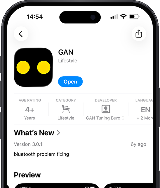 L'app GAN nell'App Store su un iPhone