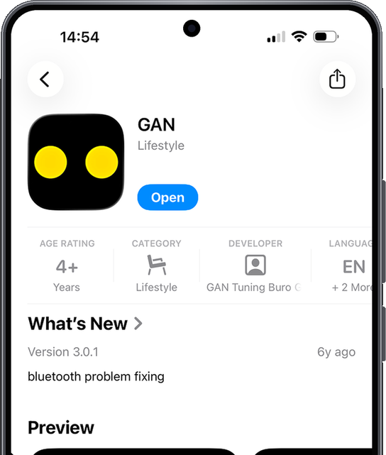 L'app GAN in uno store di app su uno smartphone Android