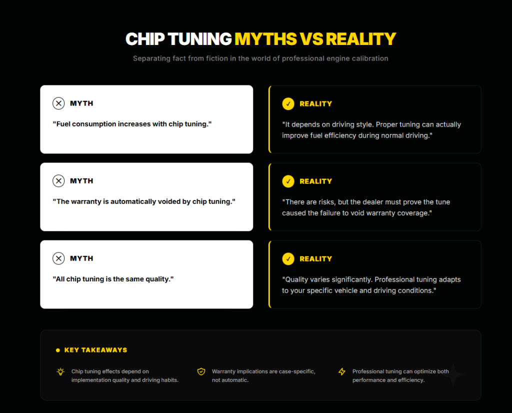 Miti e realtà sul chip tuning. Infografica che smonta i miti sul chip tuning